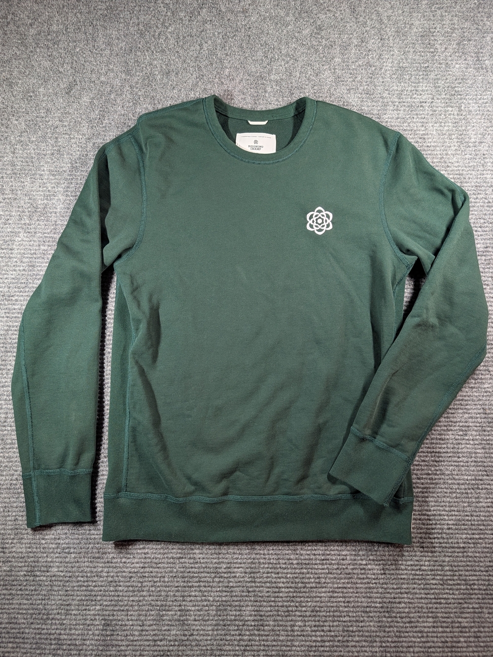 Reigning Champ Premium Athletic Green Crewneck Sweatshirt  Men's Med.